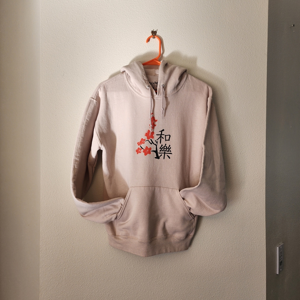 Floral Graphic Hoodie - Cream